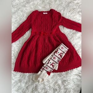 Girls Christmas Sweater Dress